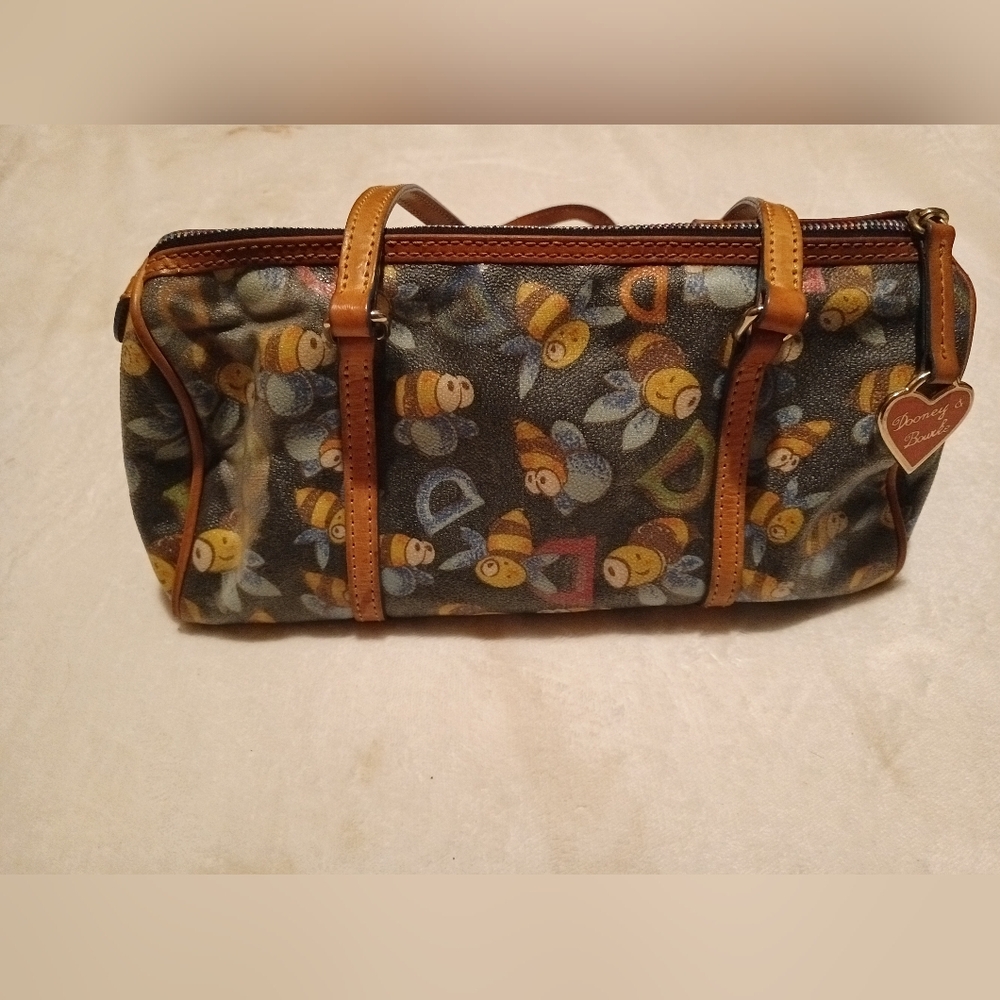 Dooney & Bourke Bee Print Shoulder Bag - Brown and Tan